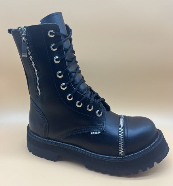 Ботинки высокие Ranger "Black zipper 2" 9 колец